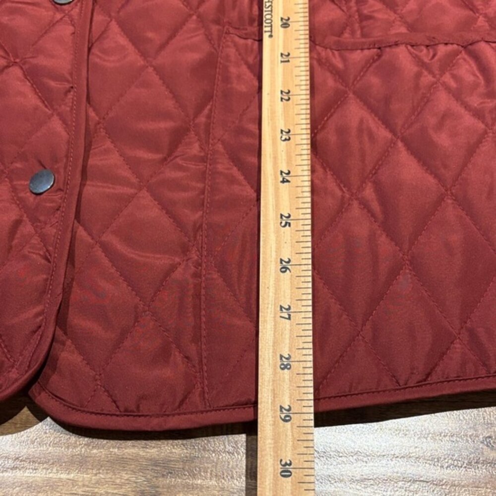 Three Hearts Quilted lightweight Jacket in Deep warm Red 1X - Picture 4 of 12